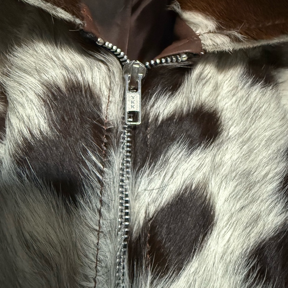Real Cowhide Hair on Hide Western Jacket Womens New - Picture 3 of 11